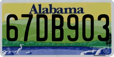 AL license plate 67DB903