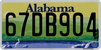 AL license plate 67DB904