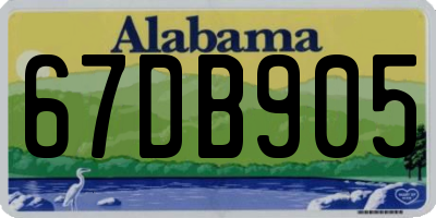 AL license plate 67DB905