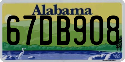 AL license plate 67DB908
