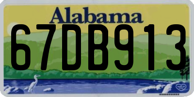 AL license plate 67DB913