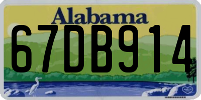 AL license plate 67DB914