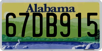 AL license plate 67DB915