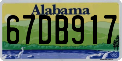 AL license plate 67DB917