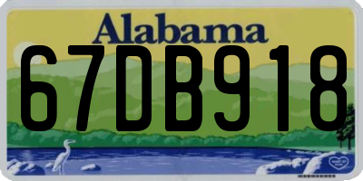 AL license plate 67DB918