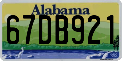 AL license plate 67DB921