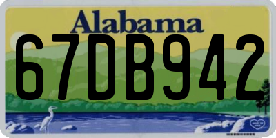 AL license plate 67DB942