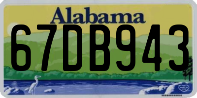 AL license plate 67DB943