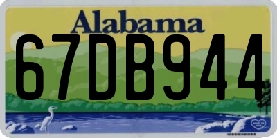 AL license plate 67DB944