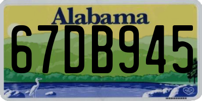 AL license plate 67DB945