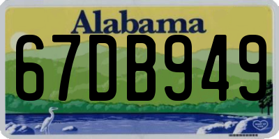 AL license plate 67DB949
