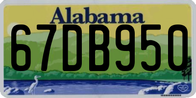 AL license plate 67DB950