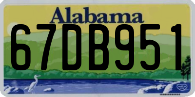 AL license plate 67DB951