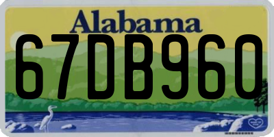AL license plate 67DB960