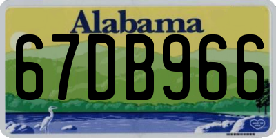 AL license plate 67DB966