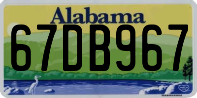 AL license plate 67DB967