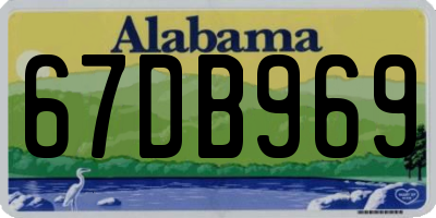 AL license plate 67DB969