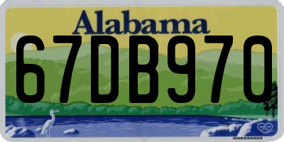 AL license plate 67DB970