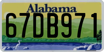 AL license plate 67DB971
