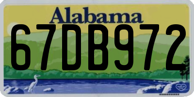 AL license plate 67DB972