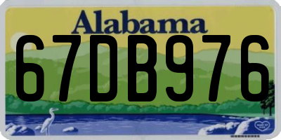 AL license plate 67DB976
