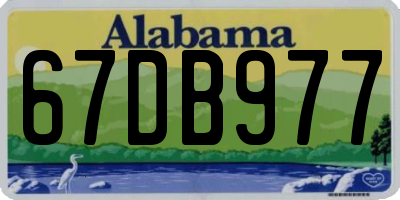 AL license plate 67DB977