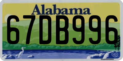 AL license plate 67DB996