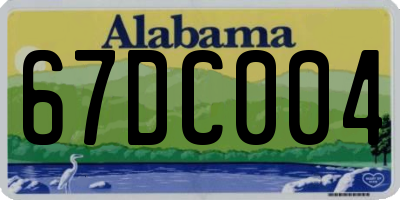 AL license plate 67DC004