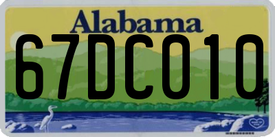 AL license plate 67DC010