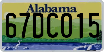 AL license plate 67DC015