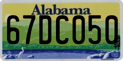 AL license plate 67DC050