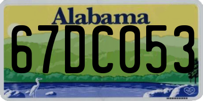 AL license plate 67DC053