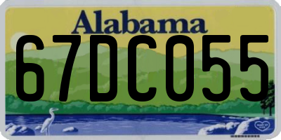AL license plate 67DC055