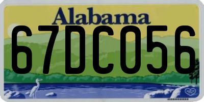 AL license plate 67DC056