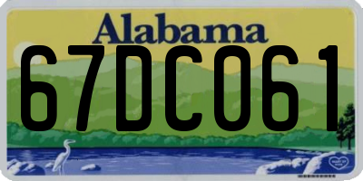 AL license plate 67DC061