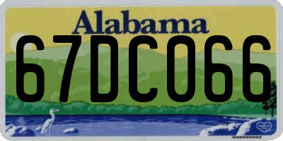 AL license plate 67DC066