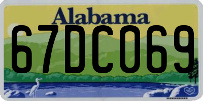 AL license plate 67DC069
