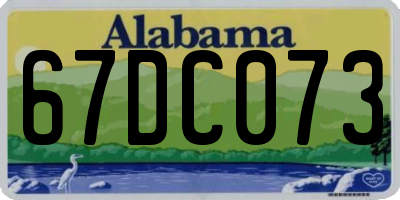 AL license plate 67DC073