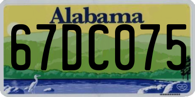 AL license plate 67DC075