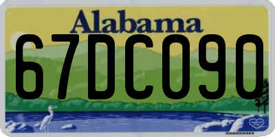 AL license plate 67DC090