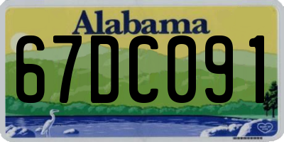 AL license plate 67DC091