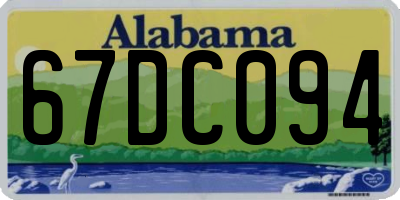 AL license plate 67DC094