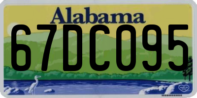 AL license plate 67DC095