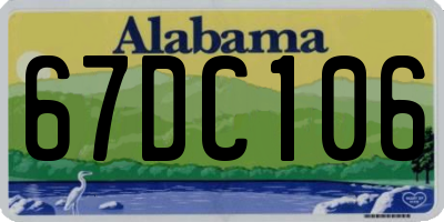 AL license plate 67DC106