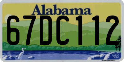 AL license plate 67DC112