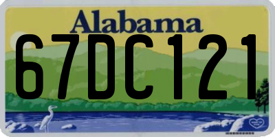 AL license plate 67DC121