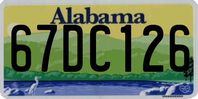 AL license plate 67DC126