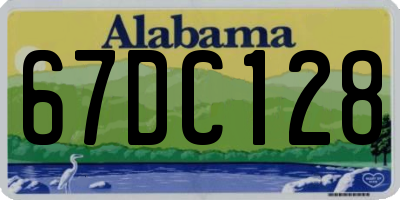AL license plate 67DC128