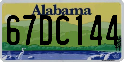 AL license plate 67DC144