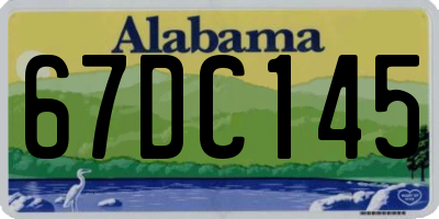 AL license plate 67DC145